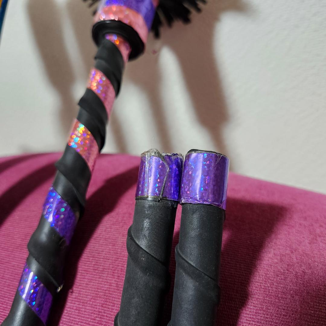 ファイアーデビルスティック3本とデビルスティック2本