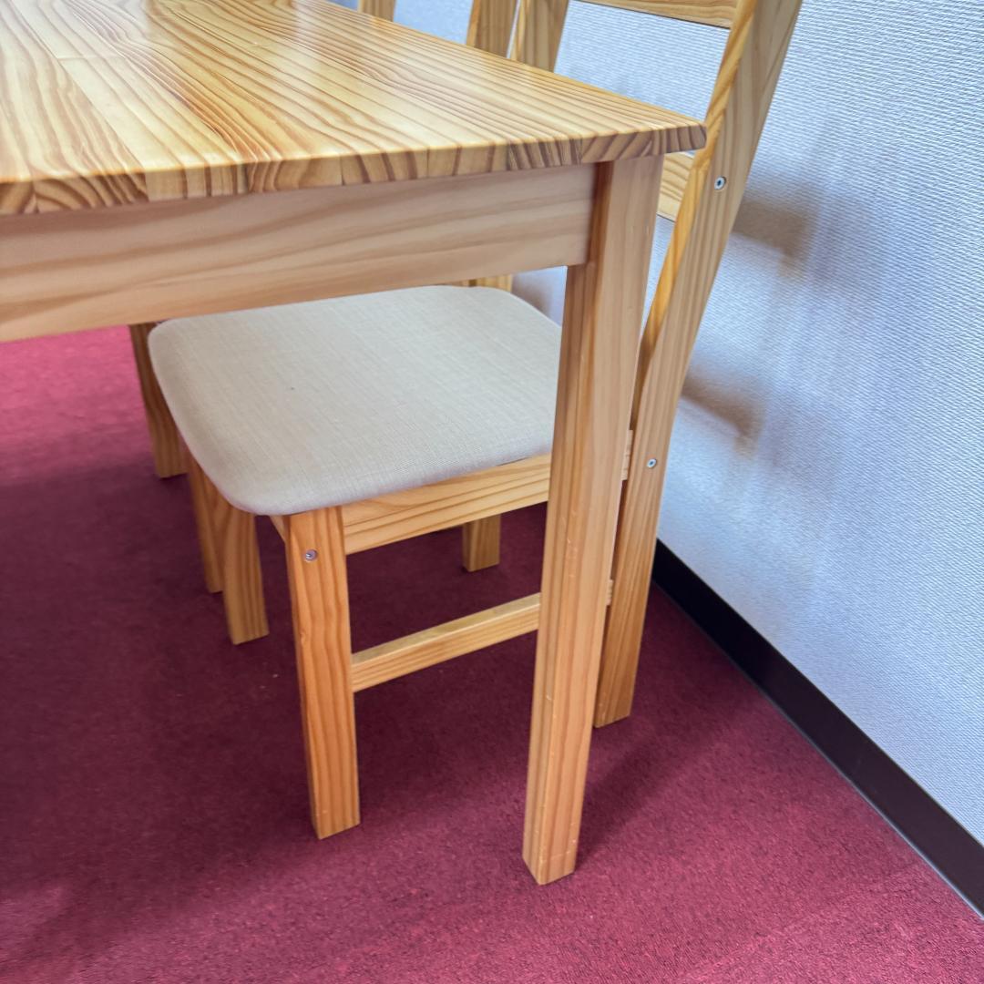 東京23区送料無料　美品4点ダイニングセット　ベンチ付き　オーク色