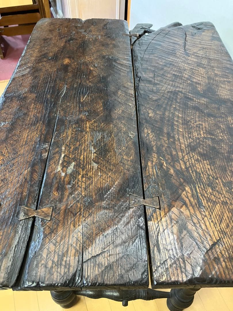 アンティーク/ヴィンテージ　テーブル　無垢材　古材　検】英国アンティーク