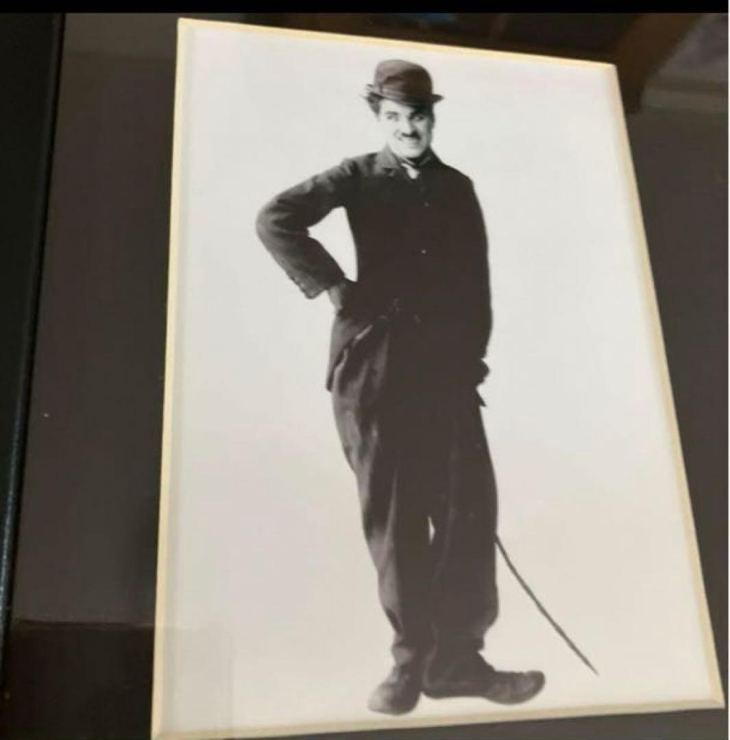 チャップリン　ビンテージ　写真　フイルムセル　額