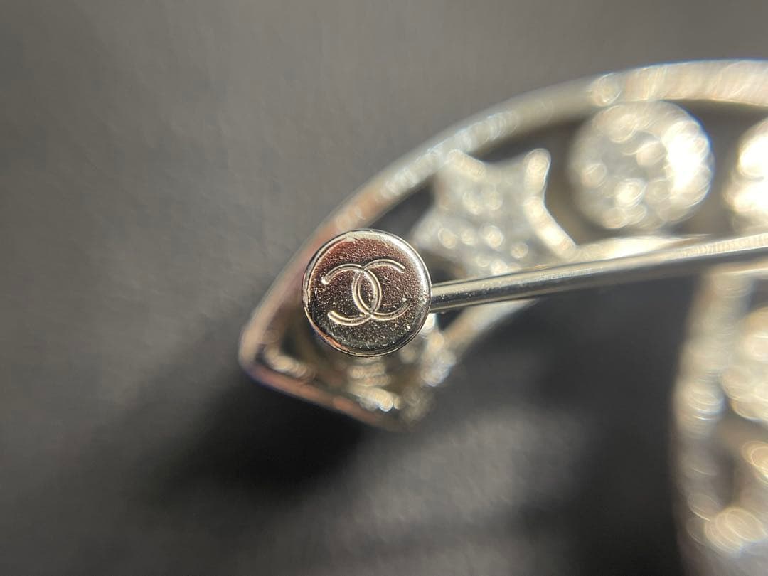 みき【極美品】シャネル スター パールブローチ 正規品 刻印あり