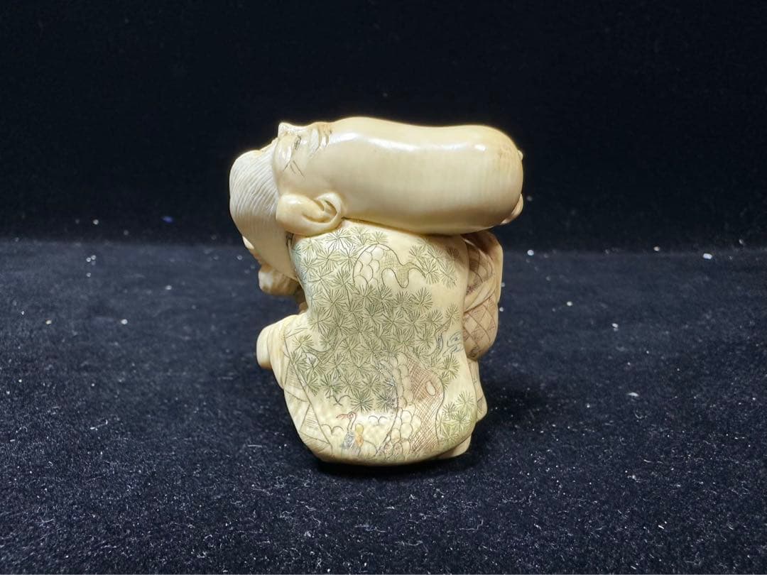 置物　アンティーク　天然素材　七福神　仏像　彫刻 古美術品　細密細工