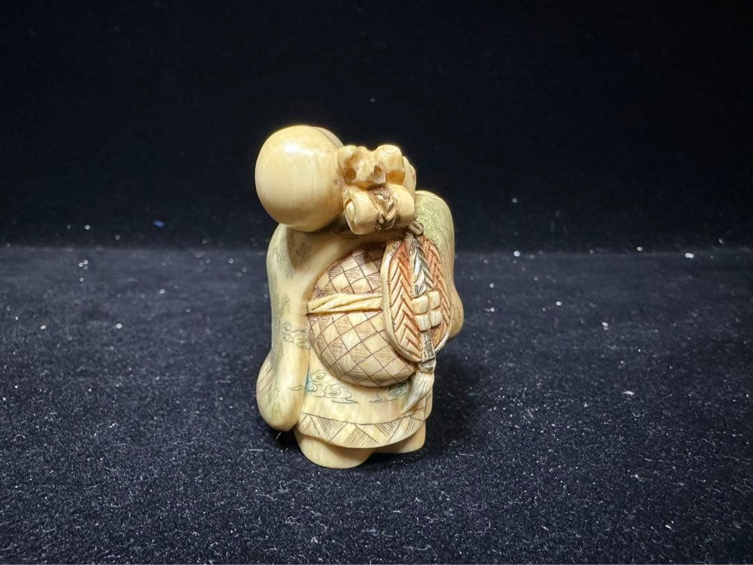 置物　アンティーク　天然素材　七福神　仏像　彫刻 古美術品　細密細工