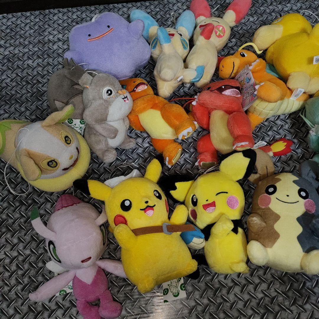 ☆未使用☆プライズ品☆ポケモン☆ぬいぐるみまとめ売り19コセット☆ピカチュウなど