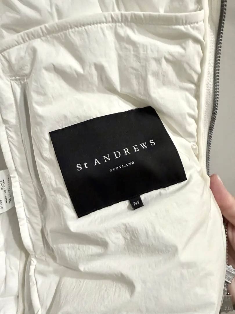 【美品!!セントアンドリュース】レディースダウンジャケット白 Mサイズ