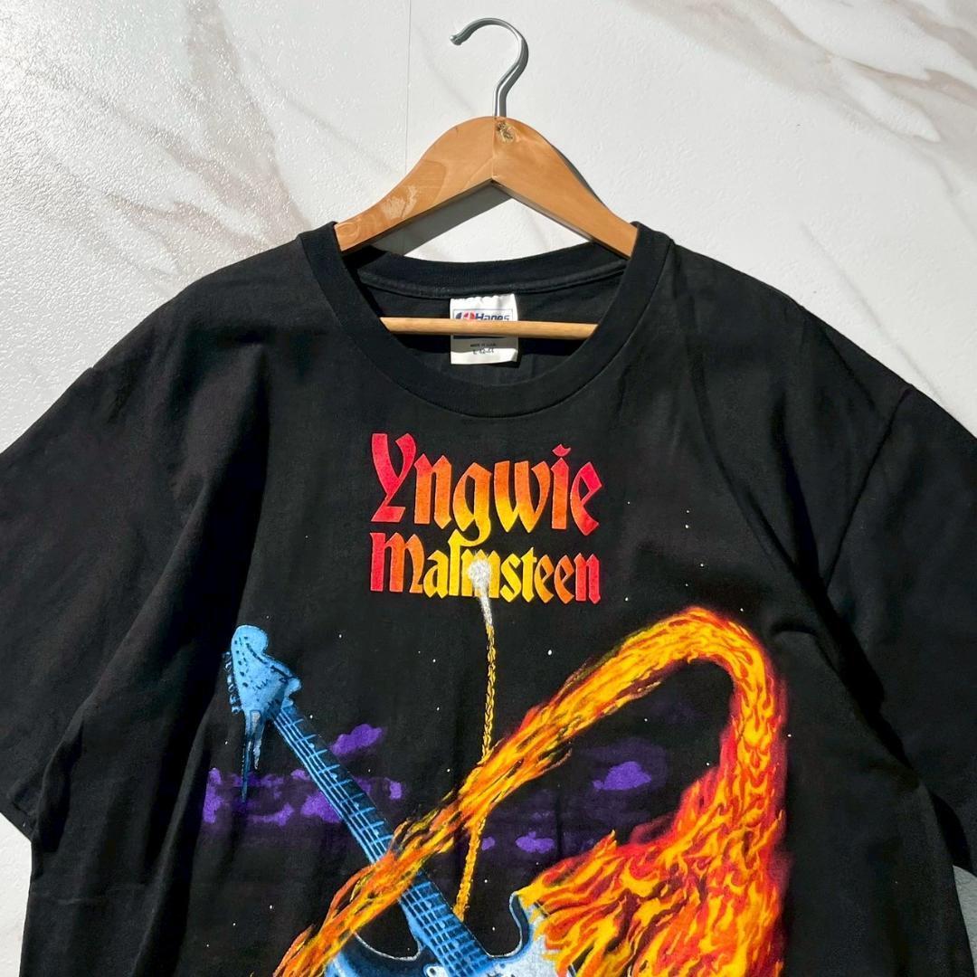 レア 90s　YNGWIE MALMSTEEN　バンド　Tシャツ　ブラック　黒