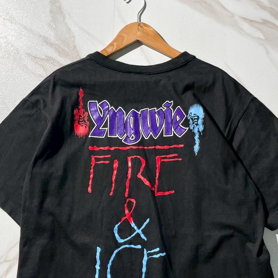 レア 90s　YNGWIE MALMSTEEN　バンド　Tシャツ　ブラック　黒