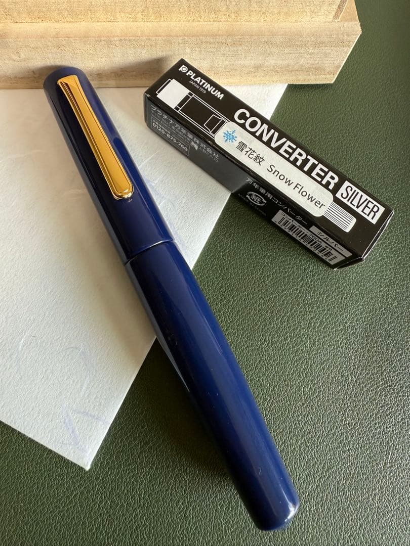 中屋万年筆、桔梗、蒔絵コンバター