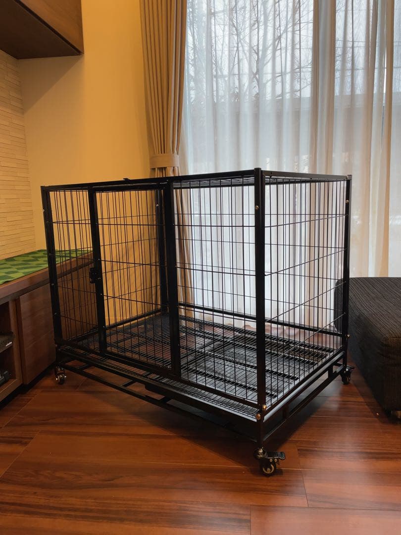 犬ケージ 大型 折りたたみ可能 キャスター付き 引き出し式トレー 掃除簡単