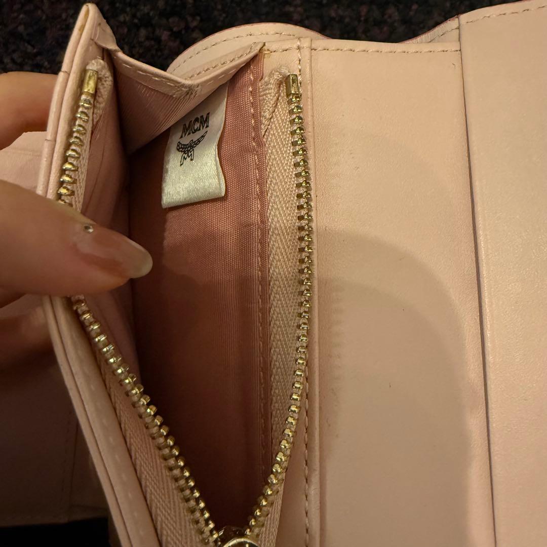 MCM ピンク 三つ折り財布