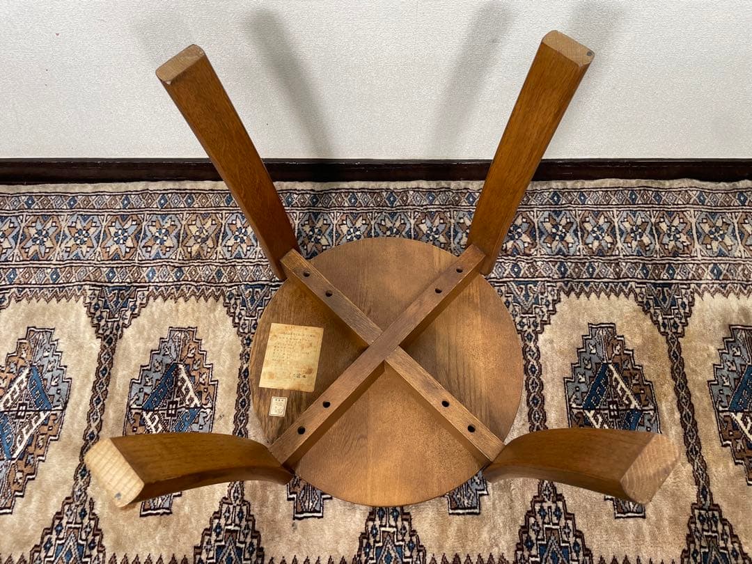 浜本工芸 ナラ材 スツール ダイニングチェア 丸椅子 木製 チェア