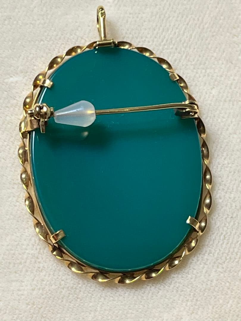 金18 カメオ　猫