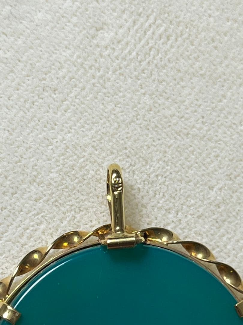 金18 カメオ　猫