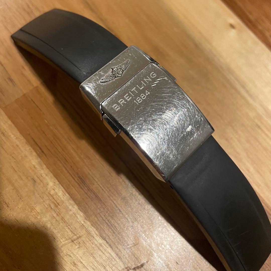 BREITLING ブライトリング バックル ラバーベルト 純正 22mm 黒
