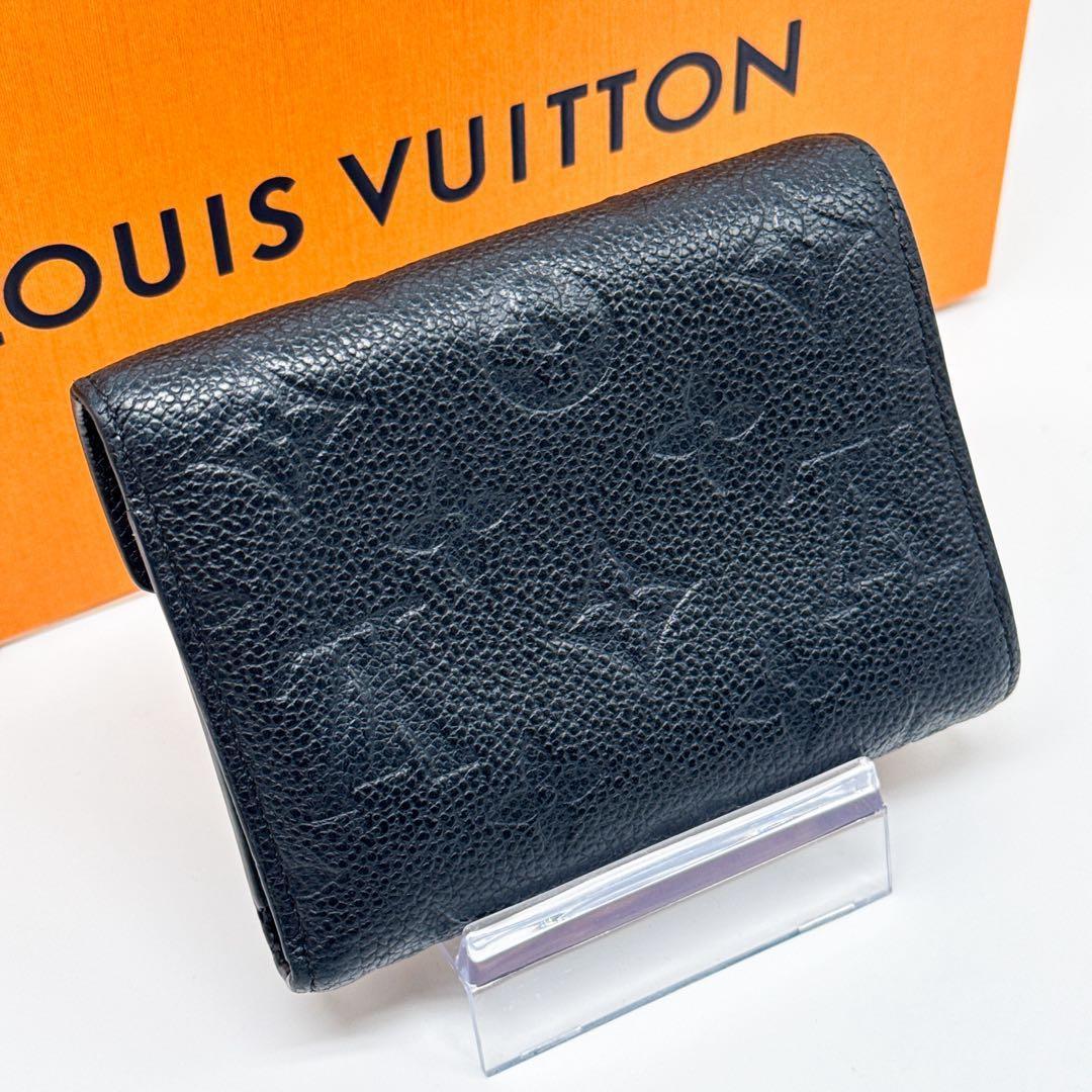 ルイヴィトン モノグラム アンプラント ヴィクトリーヌ 二つ折り財布 黒