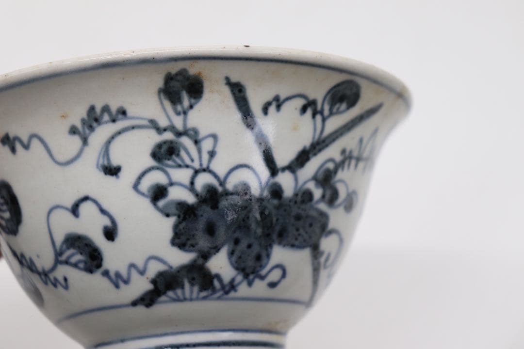 中国　染付お碗　木箱入　送料込み0311