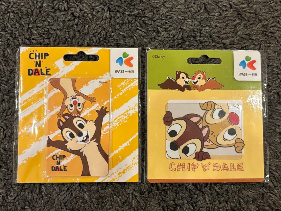 【台湾限定】チップとデール 一卡通 ICカード 交通カード 二枚セット