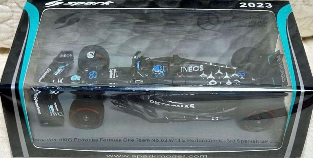 スパーク　1/43 メルセデス W14 G.ラッセル 2023 スペインGP3位