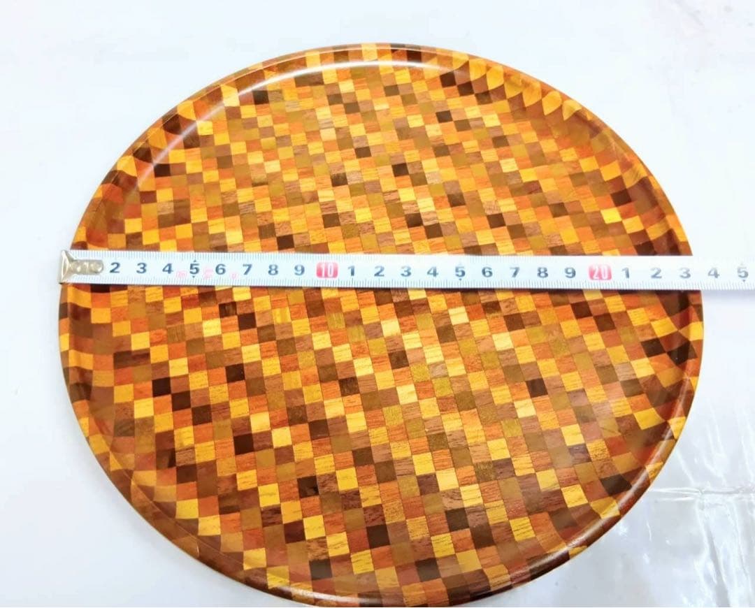 箱根　寄木細工　御盆　菓子盆　工芸品　アンティーク　骨董