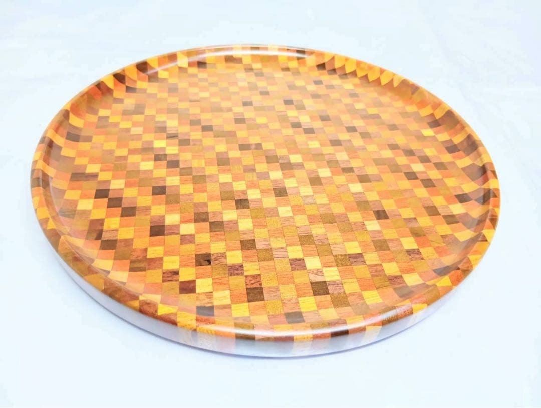 箱根　寄木細工　御盆　菓子盆　工芸品　アンティーク　骨董