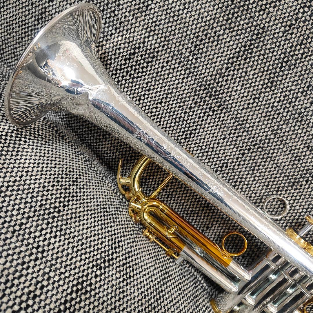 希少 EYS トランペット OTP-0006 高級彫刻 金銀 3wayケース付