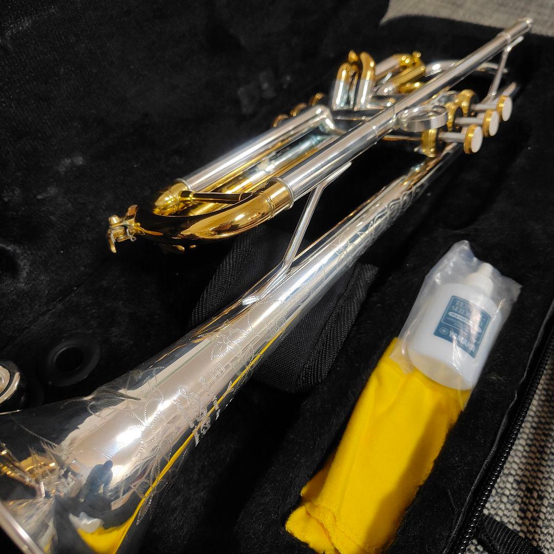 希少 EYS トランペット OTP-0006 高級彫刻 金銀 3wayケース付