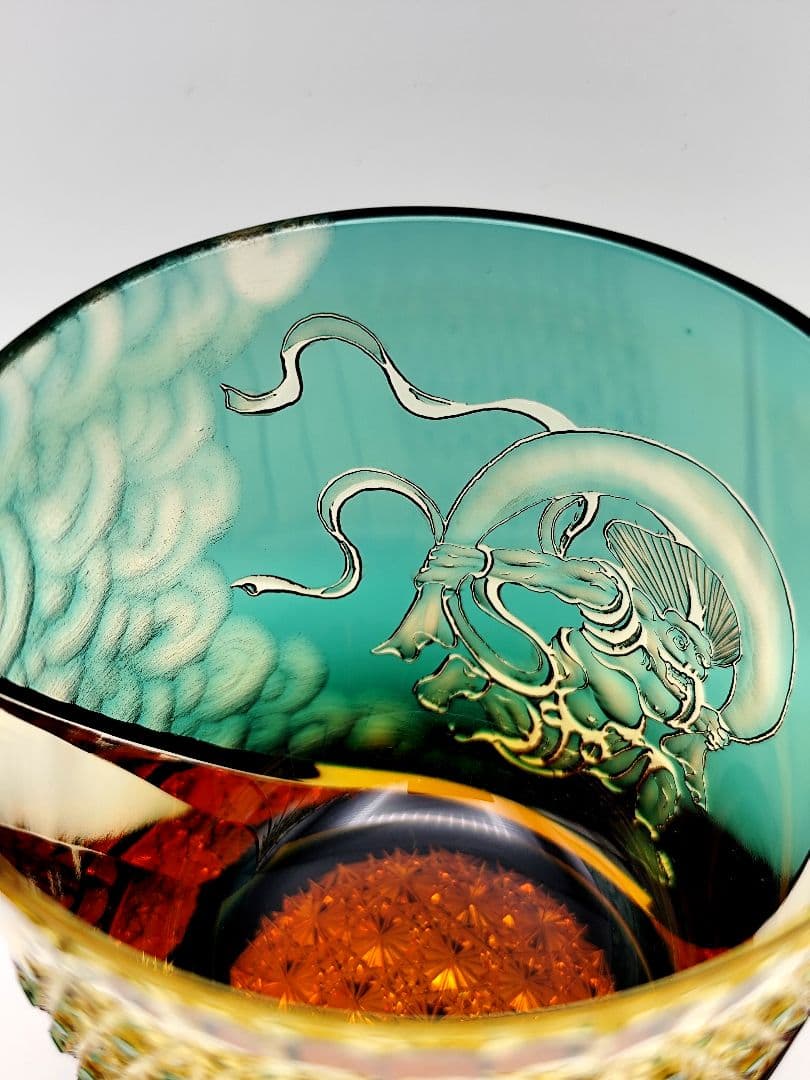 最上位作☆但野英芳 江戸切子 『風神』ロックグラス（切子 江戸切子 薩摩切子）