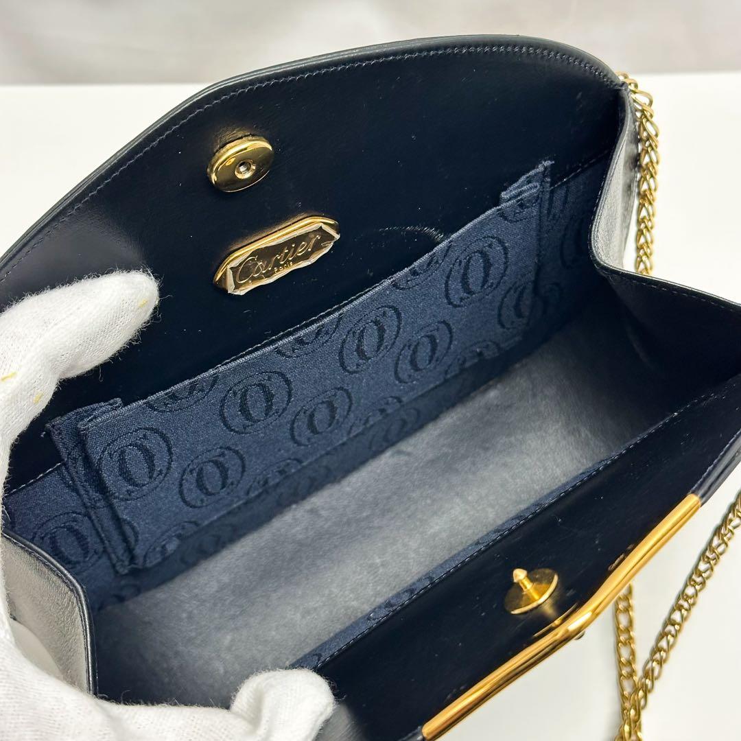 S de Cartier カルティエ マスト Wチェーン ショルダーバッグ