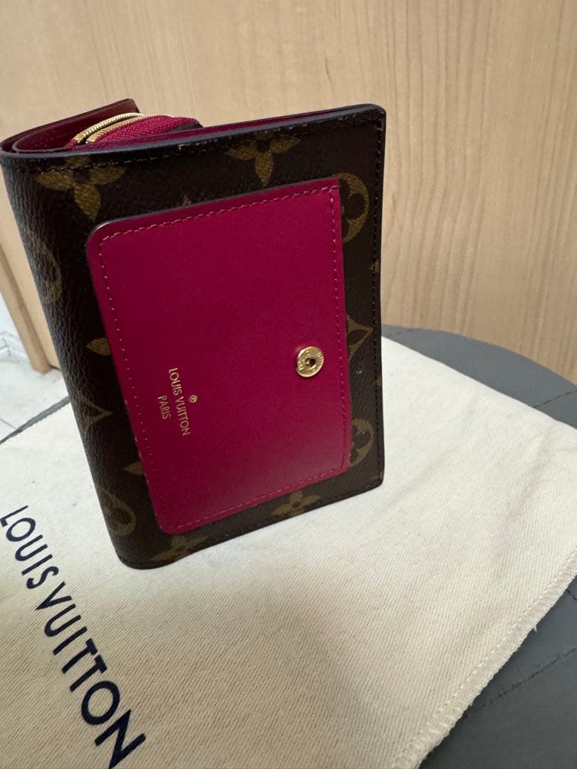 ✨美品✨LOUIS VUITTON 二つ折り財布 モノグラム ピンク/ブラウン