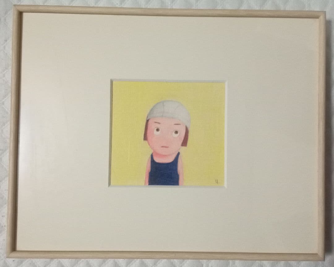 水着の女の子の絵 　絵画