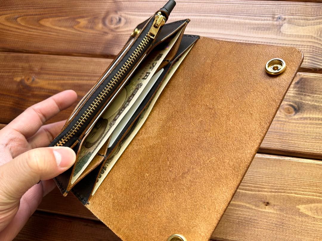 茶芯 トラッカーウォレット 三層