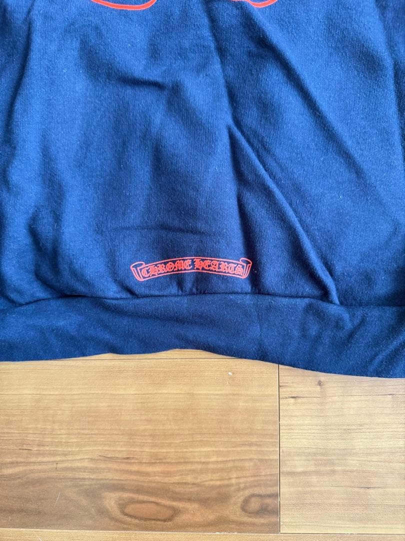 Chrome Hearts Horseshoe Hoodie ネイビー赤