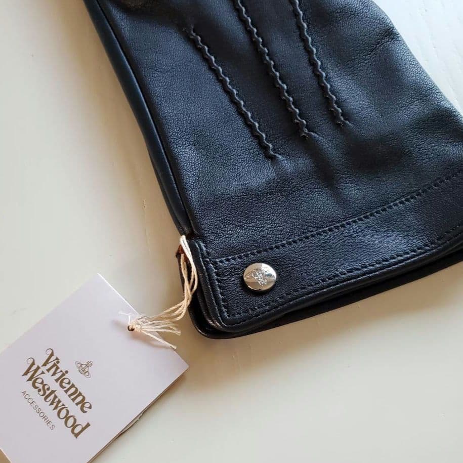 Vivienne Westwood レザー手袋 25cm ダークブルー
