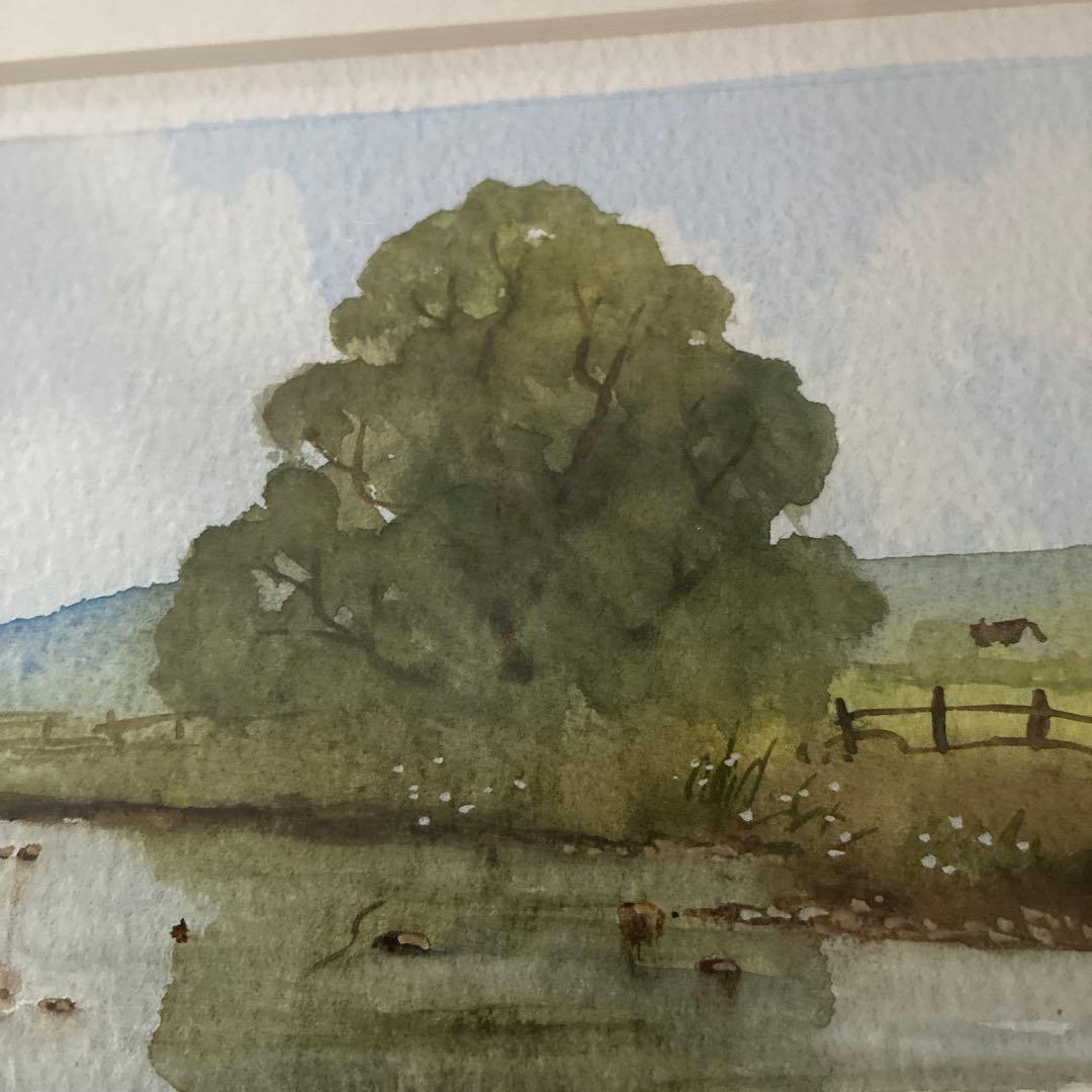 Digby Page イギリス　水彩画　Quiet country side