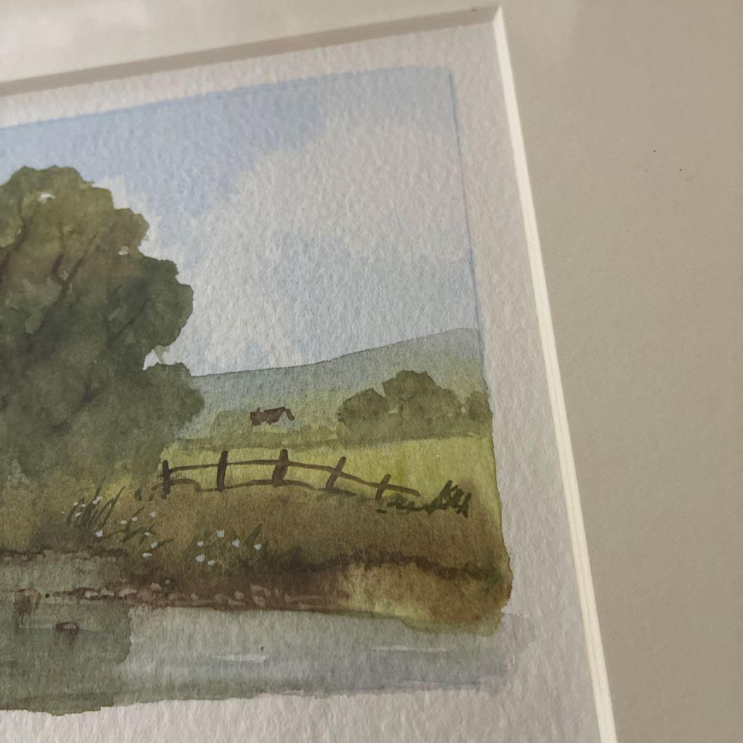 Digby Page イギリス　水彩画　Quiet country side