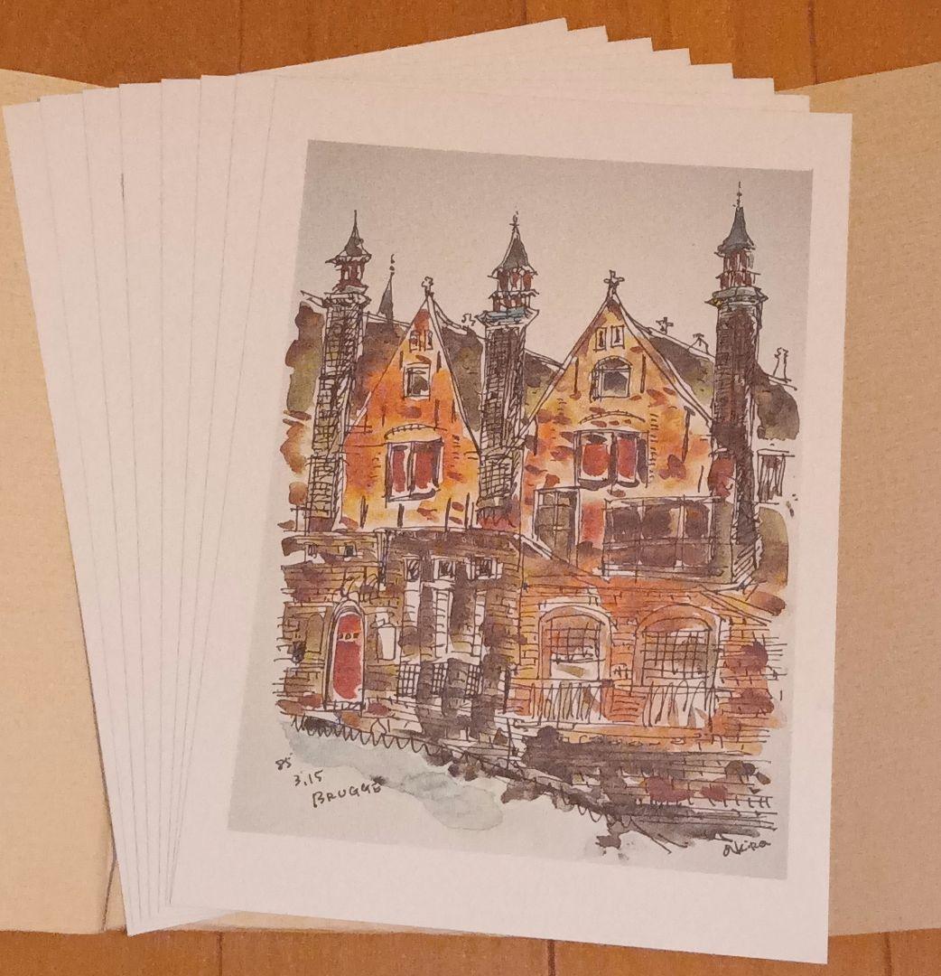 中尾彬　スケッチ画　ヨーロッパからの絵の便り 1985