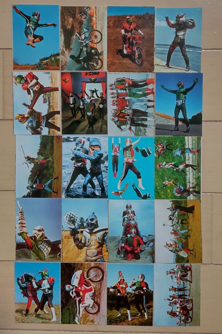 仮面ライダー ミニカード181枚 カードホルダー10冊 まとめ売り 昭和レトロ
