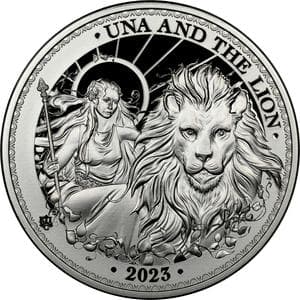 2023年 セントヘレナ ウナとライオン 1オンス プルーフ銀貨 PF69FDI