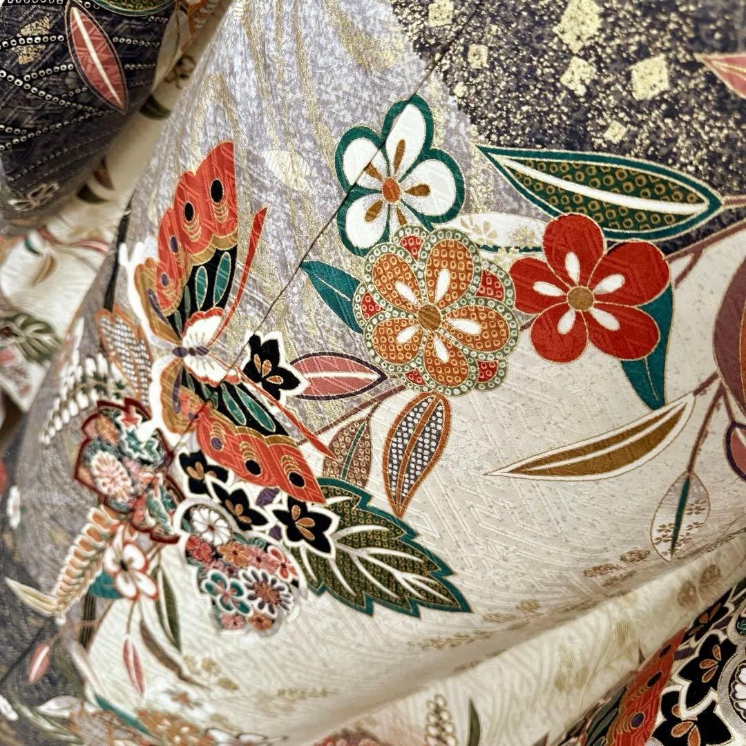 美品　振袖フルセット　古典柄　オフホワイト系　151〜166cm　❤︎可愛い❤︎