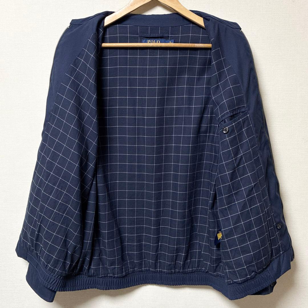 美品 現行タグ ポロラルフローレン スイングトップ ネイビー ポニー刺繍ロゴ