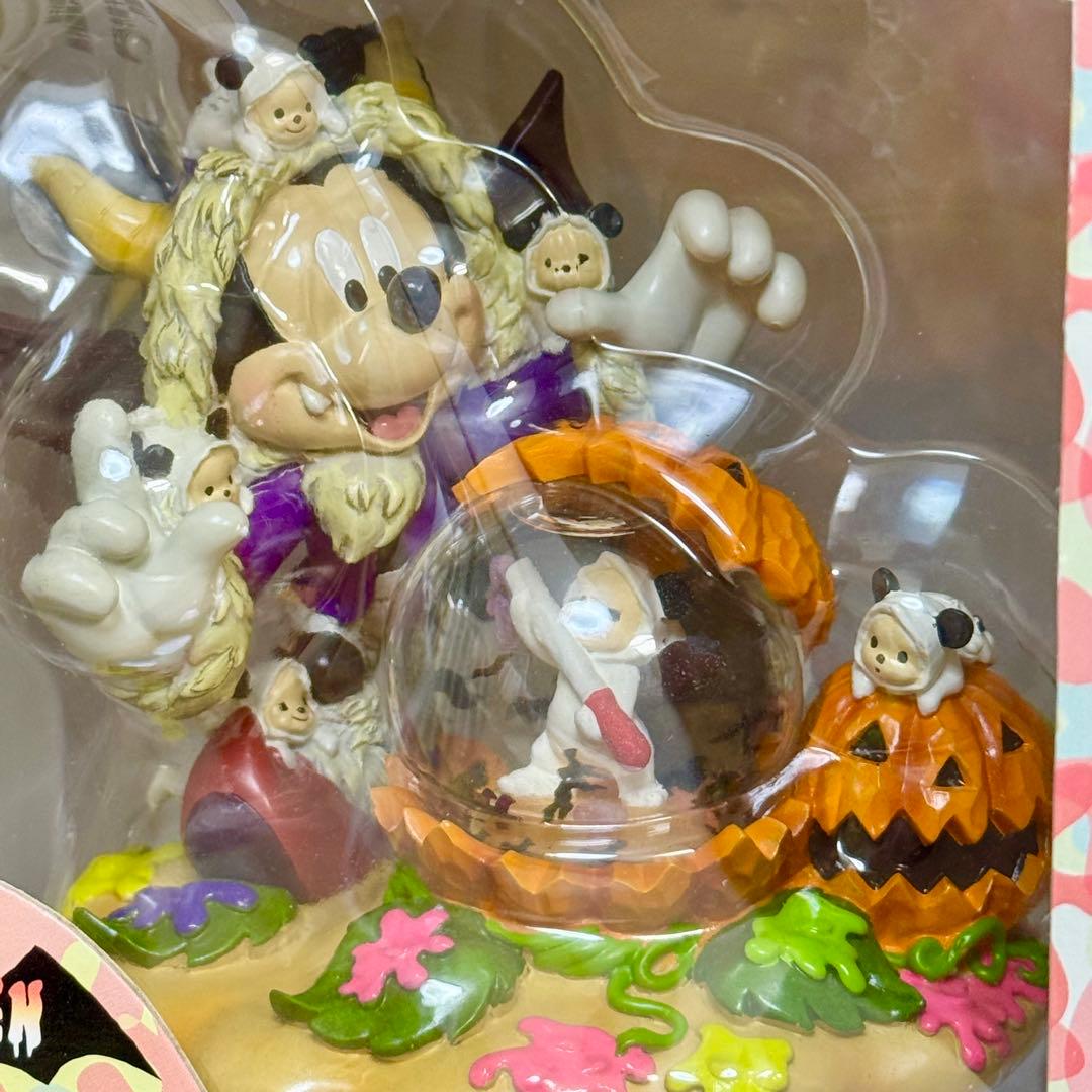 ディズニー　ハロウィン　ミッキーマウス　スノードーム　陶器　フィギュア　置物