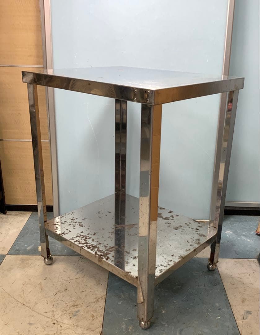 業務用ステンレス作業台 調理台 高さ790㎜×幅600㎜×奥行500㎜ ガス台