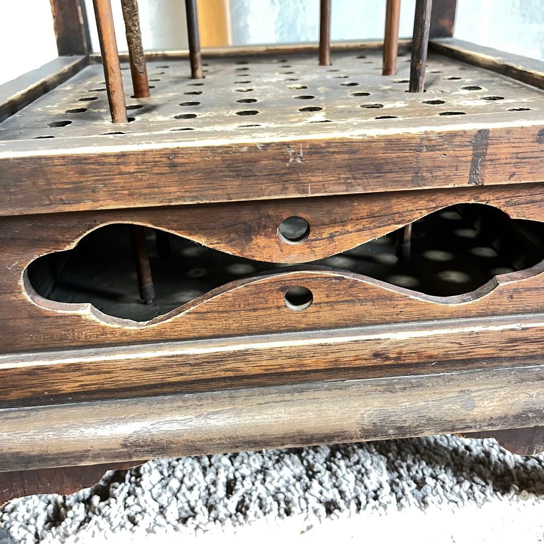 ヴィンテージ　矢箱　矢付き　猫足　木製