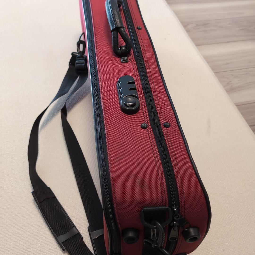 BAM Stylus バイオリンケース　バーガンディ×シルバー