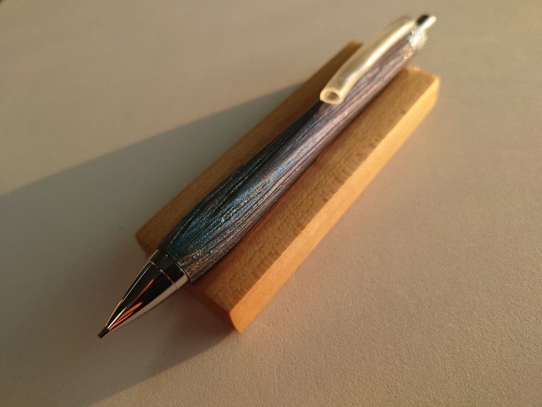 杉　シャープペンシル　浮造り　新うるし　変わり漆　拭き漆　加藤金属KATO202