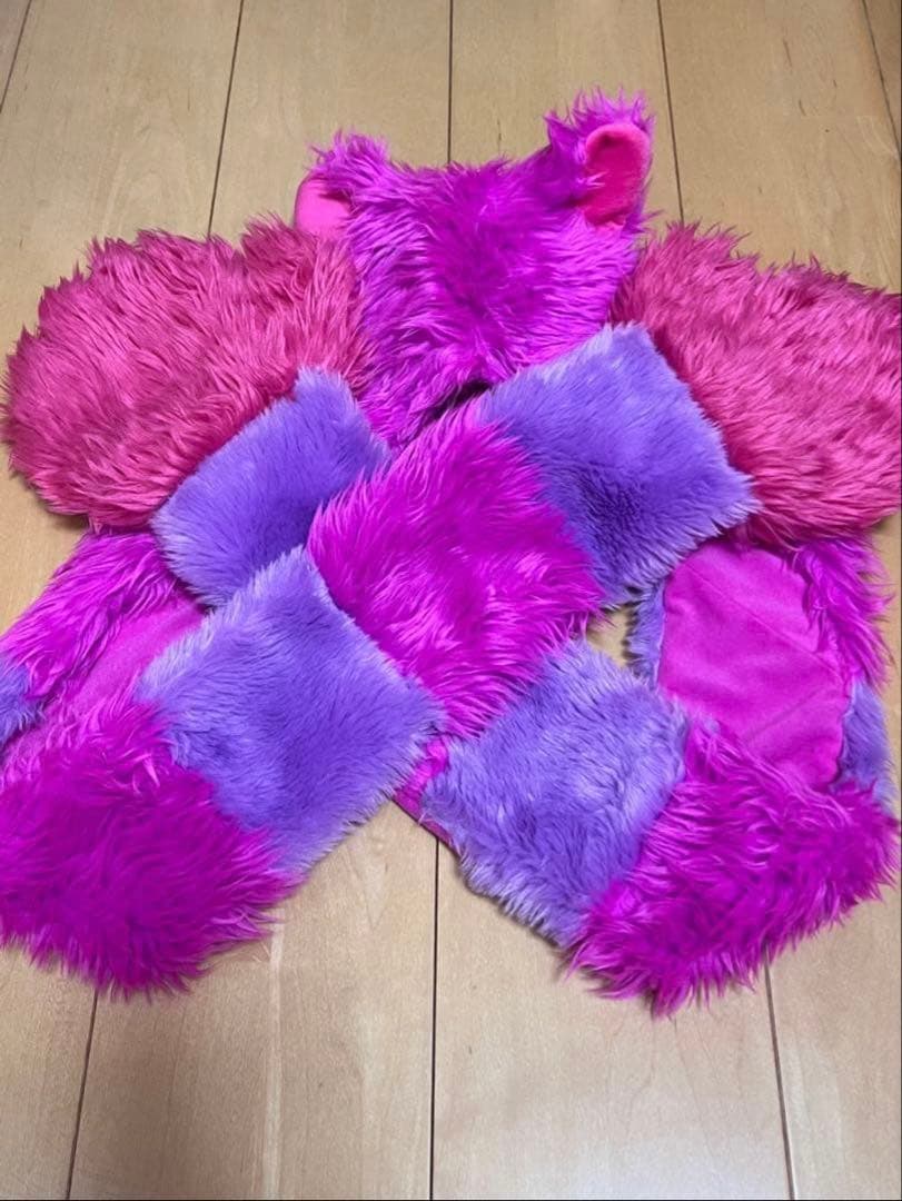 ディズニー ファンキャップ チェシャ猫 フード付きマフラー 手袋