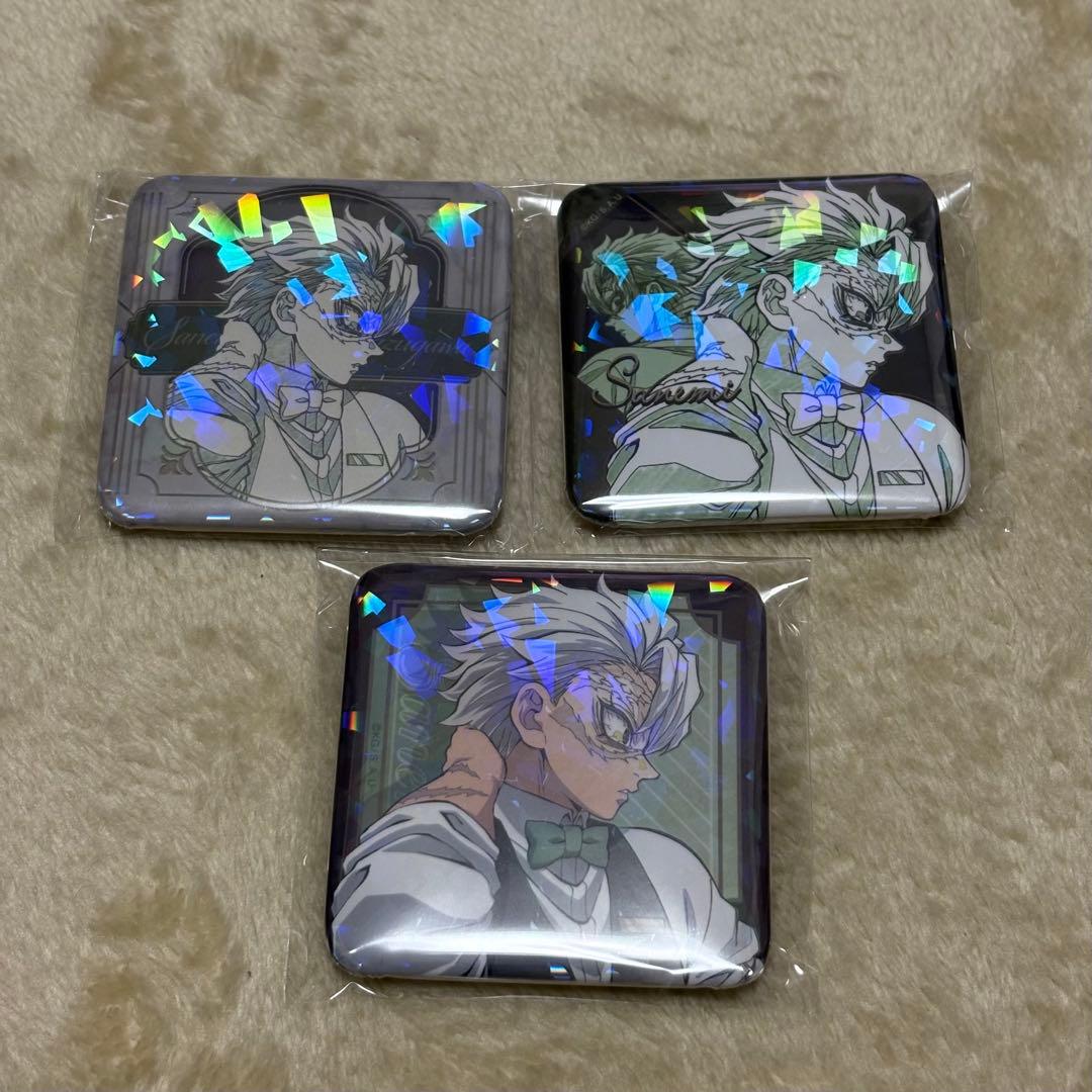 モクテルバー 不死川実弥 缶バッジ ミニアクリルパネル セット