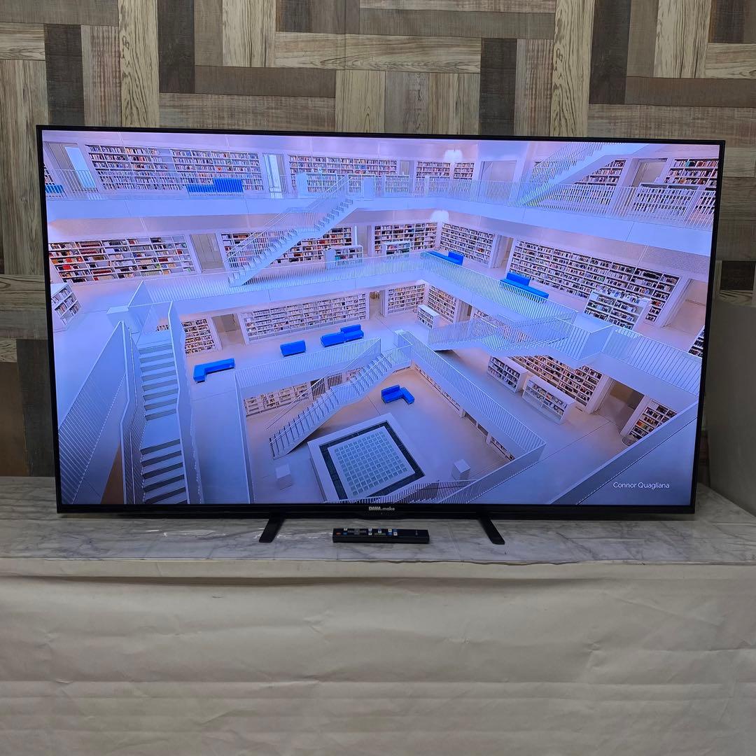 即日受渡❣️送料込2年前購入DMM55型4K液晶モニター YouTubeネトフリ可