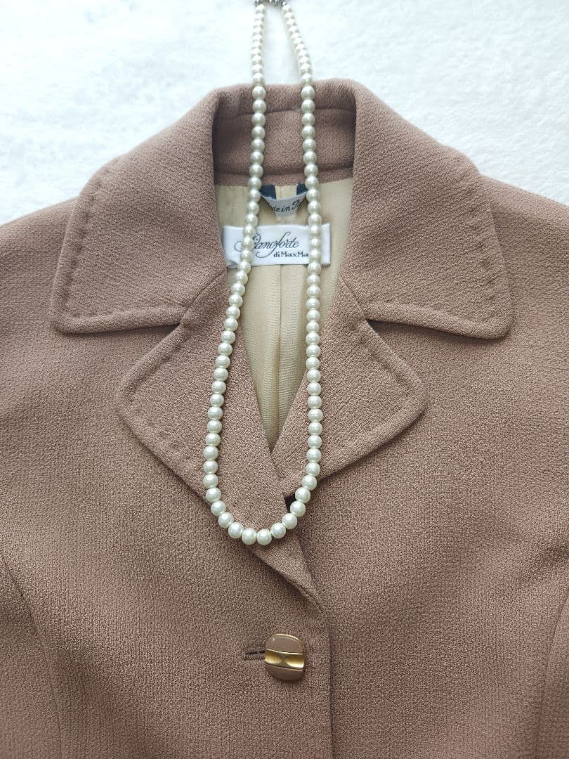 MaxMara Pianoforte *若干訳有り 美品チェスターコートベージュ