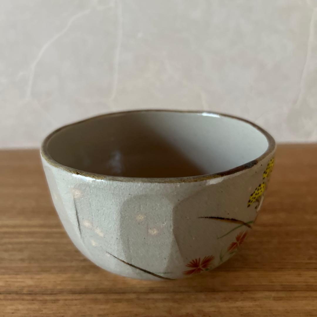 南口閑粋　杣山焼　乾山秋草　茶碗　茶道具